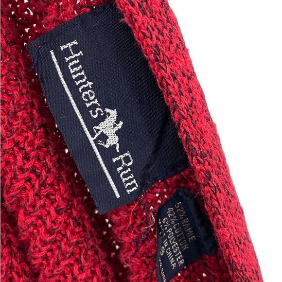 Hunters Run Women's Red Oversized Long Sleeve Cardigan Button V Neck Sweater S - Picture 5 of 6